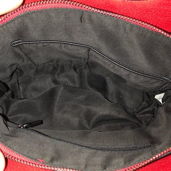 Red Gun Faux Leather Crossbody Convertible Satchel Purse with Handles - Picture 10 of 14